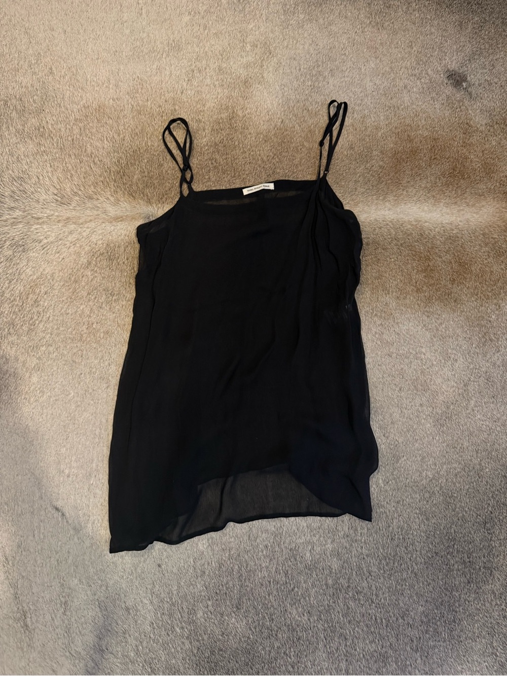 Isabel Marant Black Double-Strap Silk Cami